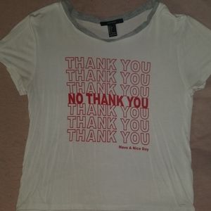 Forever 21 Thank You Grocery Bag Graphic T Shirt